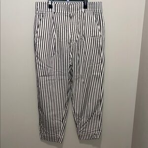 Everlane Black and White Striped Men's Dress Pants